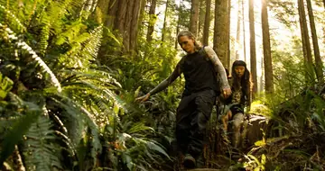 Tattooed Asian Woman Dominates in the Forest