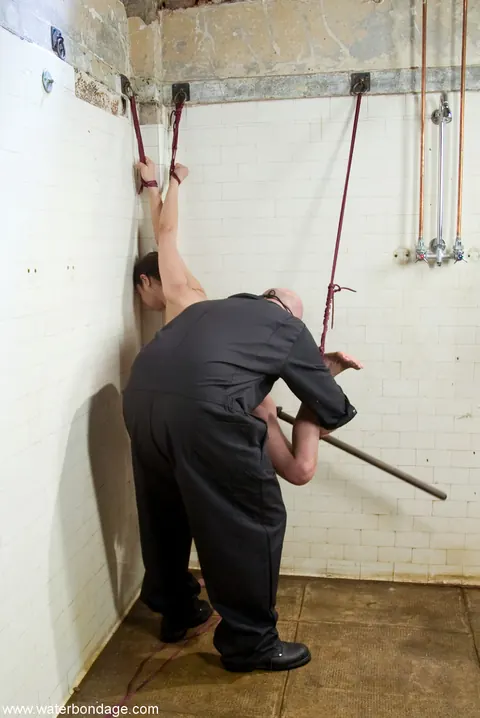 Amber Rayne: Thick Brunette in the Bathroom Bondage Uses a Dildo While Restrained – photo 6 of 20