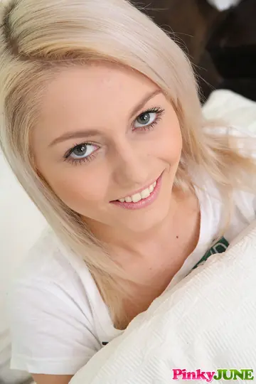 Pinky June – Czech Blonde in Yoga Pants and Glasses Poses