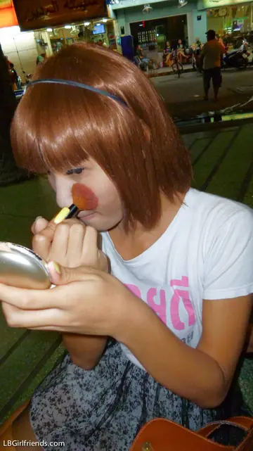 Redhead Asian Trans Woman Flashes Her Dick Outdoors