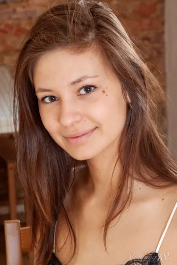 Irina J – Busty Brunette Bares All and Spreads Wide on a Chair