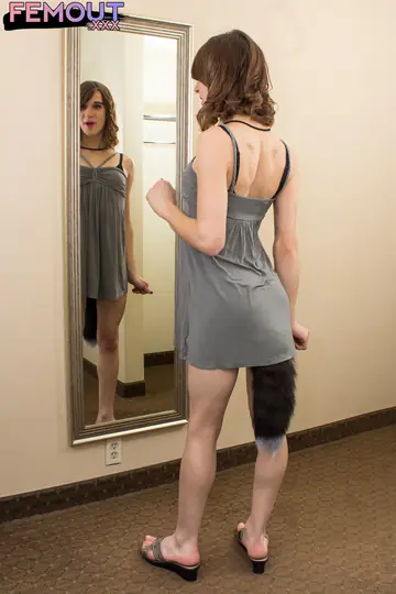 Trans Woman Plays with a Butt Plug and Takes a Big Dick
