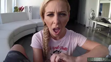 Cherie Deville – Thick Blonde MILF Strips Out of Her Lingerie and Stockings to Finger Her Pussy