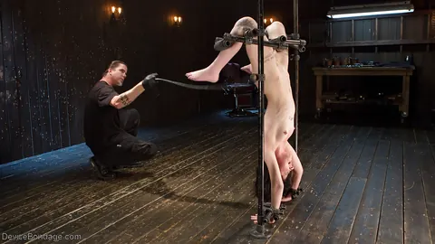 Charlotte Sartre: Brunette in a Skirt Gets Spanked Upside Down in Bondage – photo 8 of 16