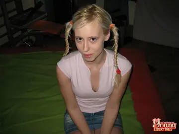 Blonde in a Skirt Sucks and Gets Fucked by Her Boyfriend