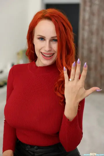 Redhead MILF Gives a Titjob and Rides for a Cumshot