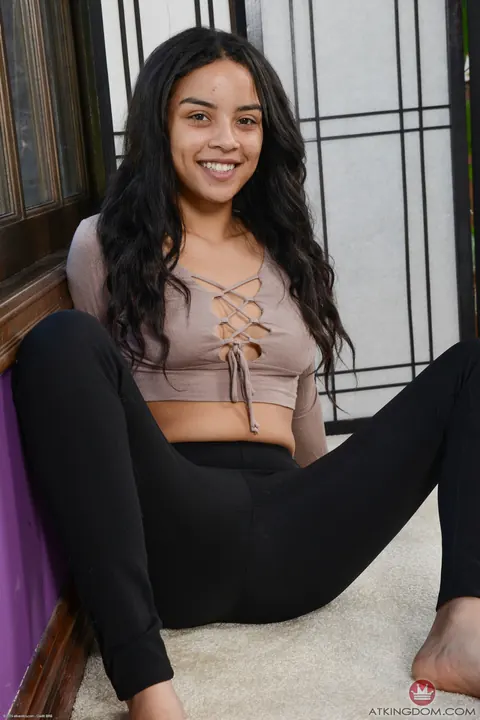 Maya Bijou: Latina with Natural Tits Spreads Her Pussy Wide – photo 1 of 20