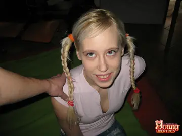 Slim European Blonde Gives POV Blowjob and Rides Cowgirl