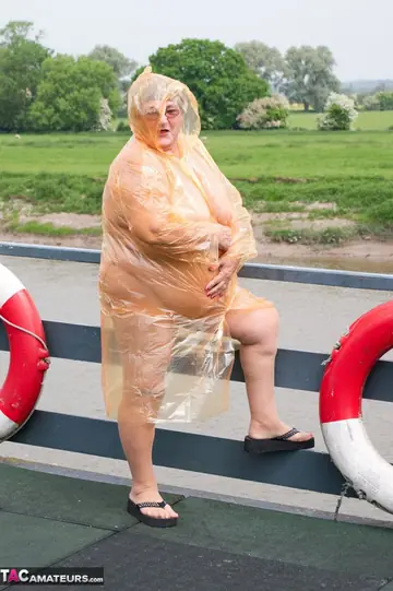 British PAWG Strips Out of Latex and Pantyhose Outdoors