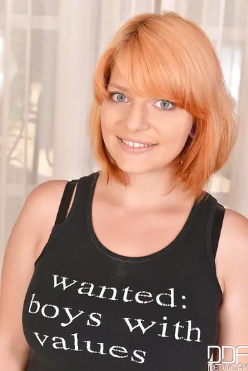 Lola Fauve – European Redhead Lifts Her Skirt and Spreads Her Pussy