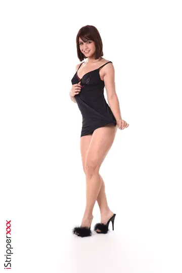 Channelle Blu – Latina in a Skirt and Heels Strips Nude and Uses a Dildo
