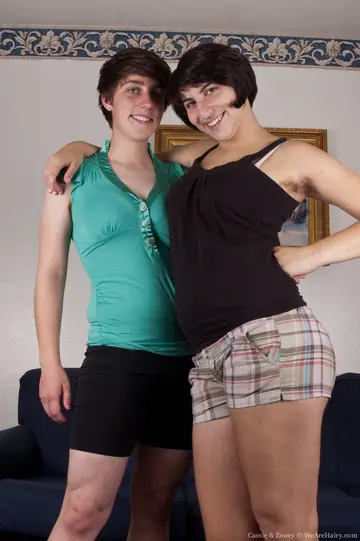 Zooey – Short-Haired Brunette MILF Shows Her Hairy Pussy in Lesbian Encounter