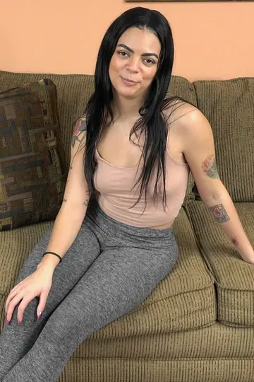 Tattooed Latina Sucks Cock in POV and Kisses Her Partner