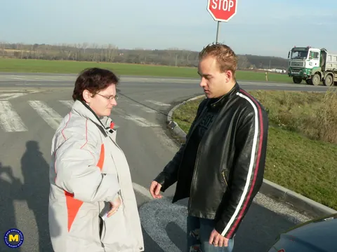 Mature European BBW Shows Her Big Tits and Pussy in the Car – photo 2 of 20
