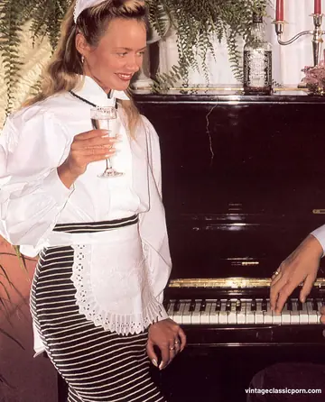 Anna Marek – Blonde in a Skirt Takes Two Cocks in a Threesome