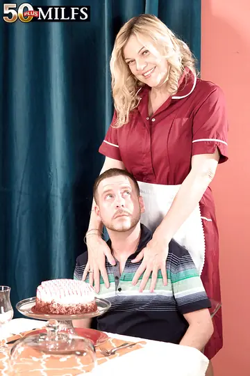 Lena Lewis – Busty Blonde MILF Swallows Cum After Deep Blowjob