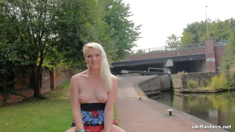 Carly Rae: British Blonde Amateur Fingers Her Shaved Pussy Outdoors – photo 2 of 16