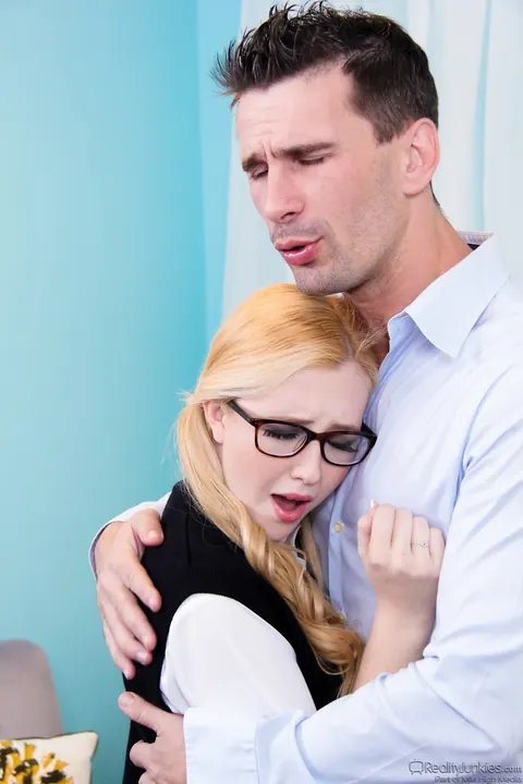 Samantha Rone: Thick Blonde in Glasses Rides Cock and Swallows Load – photo 4 of 15
