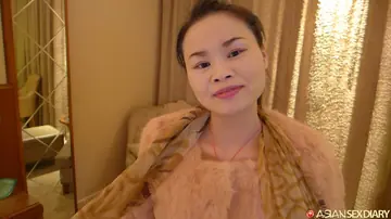 Petite Chinese Brunette Takes It Missionary in a Hotel Room