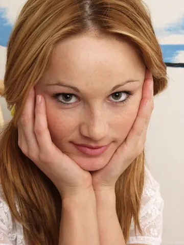 Edita Ungerova – European Brunette in a Skirt Shows Her Body and Fingers Her Pussy