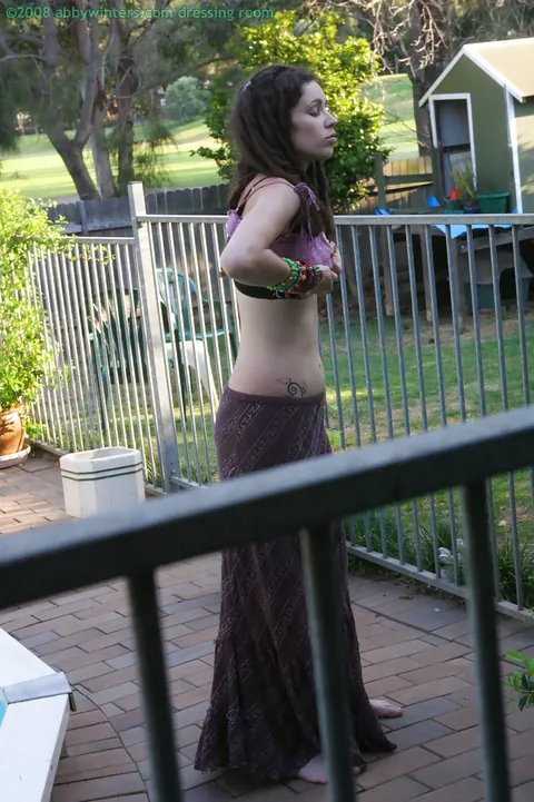 Brunette PAWG Masturbates in Lingerie Outdoors – photo 13 of 16