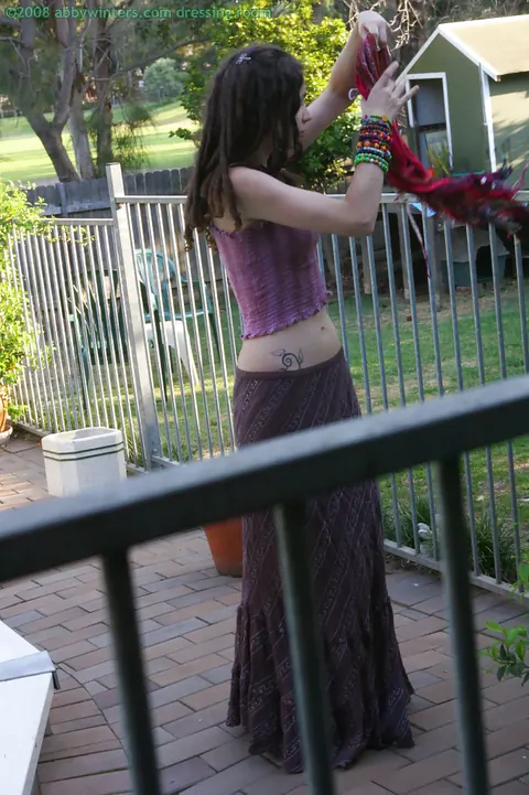 Brunette PAWG Masturbates in Lingerie Outdoors – photo 15 of 16