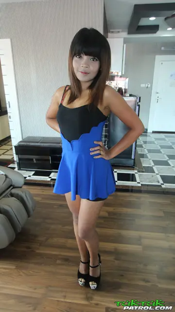 Thai Woman in Lingerie and Heels Spreads and Kisses in POV