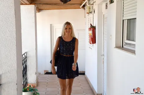Andrea Francis: Tall Russian Blonde Strips and Blows an Older Man – photo 3 of 21