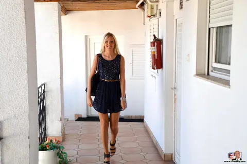 Andrea Francis: Tall Russian Blonde Strips and Blows an Older Man – photo 2 of 21
