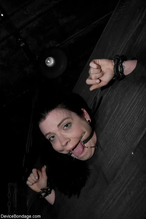 Sybil Hawthorne: Busty Brunette in Device Bondage Plays with a Dildo – photo 20 of 20