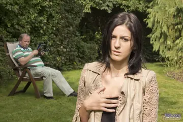 Meg Magic – Tall Slim Brunette in Jeans Sucks Cock and Takes Anal