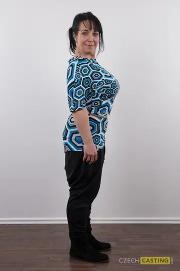 BBW with Big Tits Strips Nude on a Chair