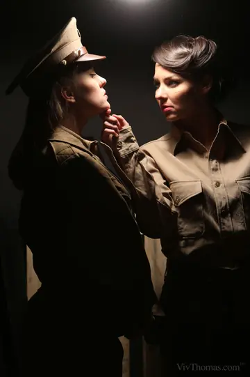Blue Angel – European MILFs in Uniform Finger and Lick Hairy Pussies