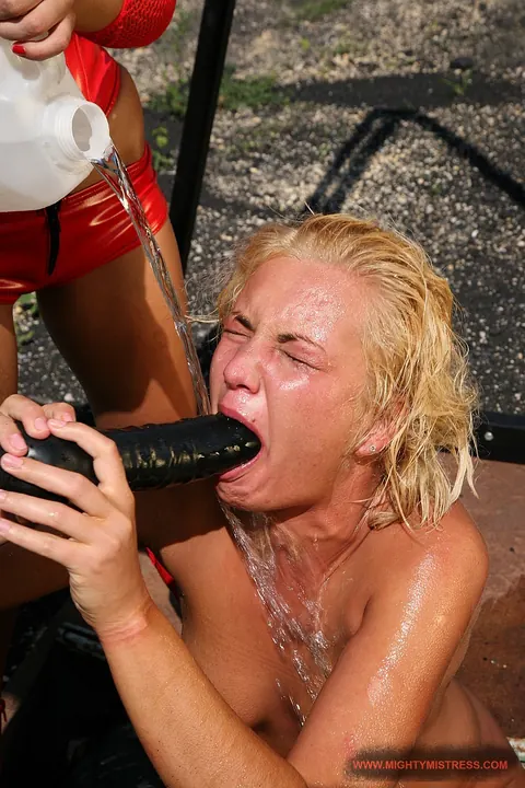 Angelic Diamond: Mature Brunette Dominates Bound Slave Outdoors – photo 20 of 20