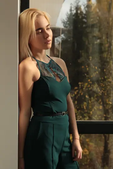 Ukrainian Blonde in Panties Shows Her Big Ass and Tits