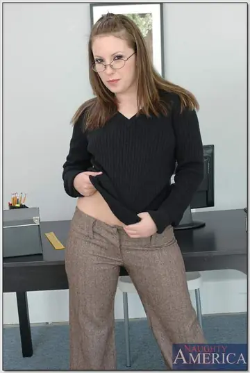 Christie Lee – Canadian Secretary in Glasses Rides and Takes Anal in the Office