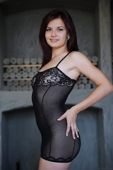 Dulcia – European Brunette Spreads Her Shaved Ass and Pussy