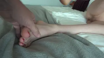 Tall Redhead with Big Tits Sucks and Fucks on a Casting Bed