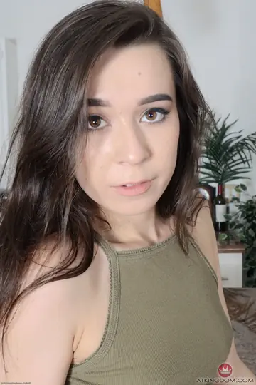 Ariel Grace – Skinny Brunette Pulls Panties Aside and Spreads