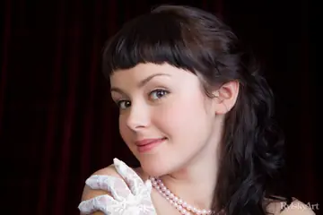 Mireille – European Brunette with Big Tits Lifts Her Skirt, Shows Pearls and Masturbates