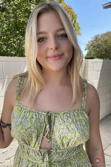 Jill Taylor – Chubby Blonde Strips Off Her Dress to Finger and Spread
