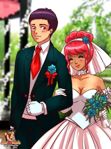 Redheaded Trans Bride Undresses and Fucks Her New Husband