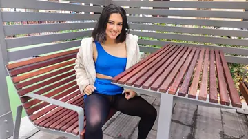 Lena Coxx – Brunette PAWG Removes Her Pantyhose for a Threesome
