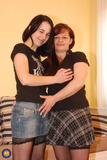 Mature PAWG Lesbians Fuck with a Strap-On