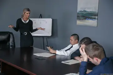 Kleio Valentien – Blonde MILF with Big Tits Gets Fucked in the Office