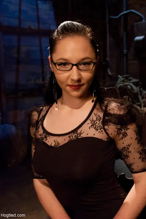 Maggie Mayhem: Busty Brunette Bound and Stripped Nude for Dungeon Display – photo 1 of 21