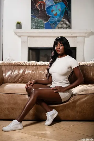 Nicole Kitt – Tall Ebony Brunette Gives a Blowjob and Takes Him Inside