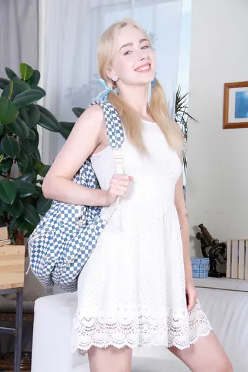 Effy Sweet – Petite Russian Blonde Strips Off Her Dress for a Blowjob and Cowgirl Sex