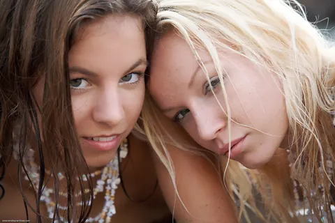 Andreea Mantea: Blonde Lesbian Licks and Fingers Partner on Grass – photo 16 of 21