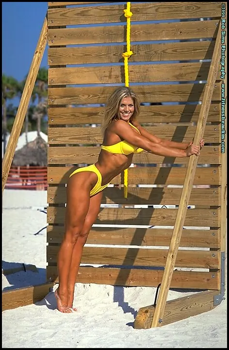 Torrie Wilson: Blonde MILF Poses in a Bikini on the Beach – photo 9 of 15